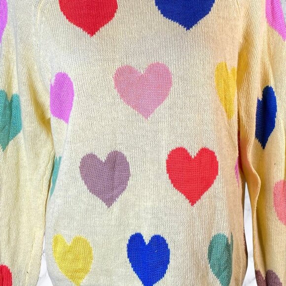 Wildfox White Label Rainbow Hearts Sweater - Picture 2 of 12